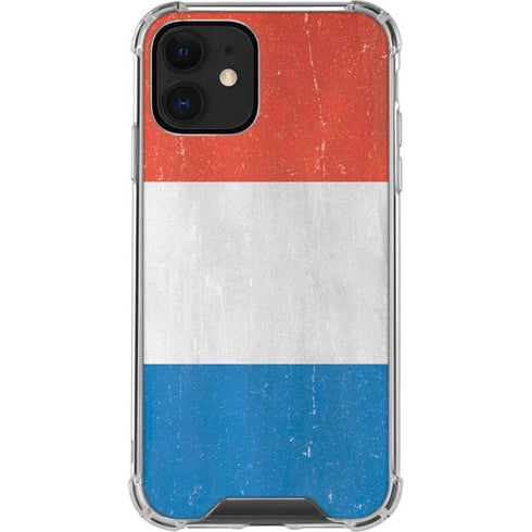 Netherlands Flag Distressed iPhone 12 Clear Case